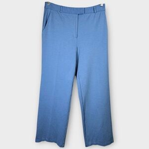 J. McLaughlin Trouser Pants Women's 10 Blue Bainbridge Cloth Knit‎ Jersey Slacks
